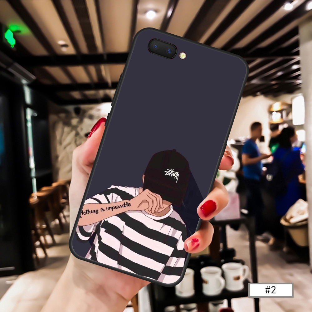 Ốp điện thoại mềm in họa tiết nam tính cho OPPO A3S A5S A7 A83 A1K F5 F9 F7 F5 Youth F1S F11