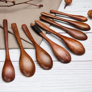 Muỗng gỗ cà phê cán dài kiểu Nhật