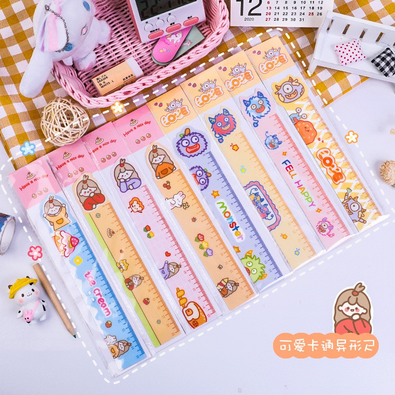 Thước kẻ dẻo 15cm nhiều hình cute nghộ ngĩnh