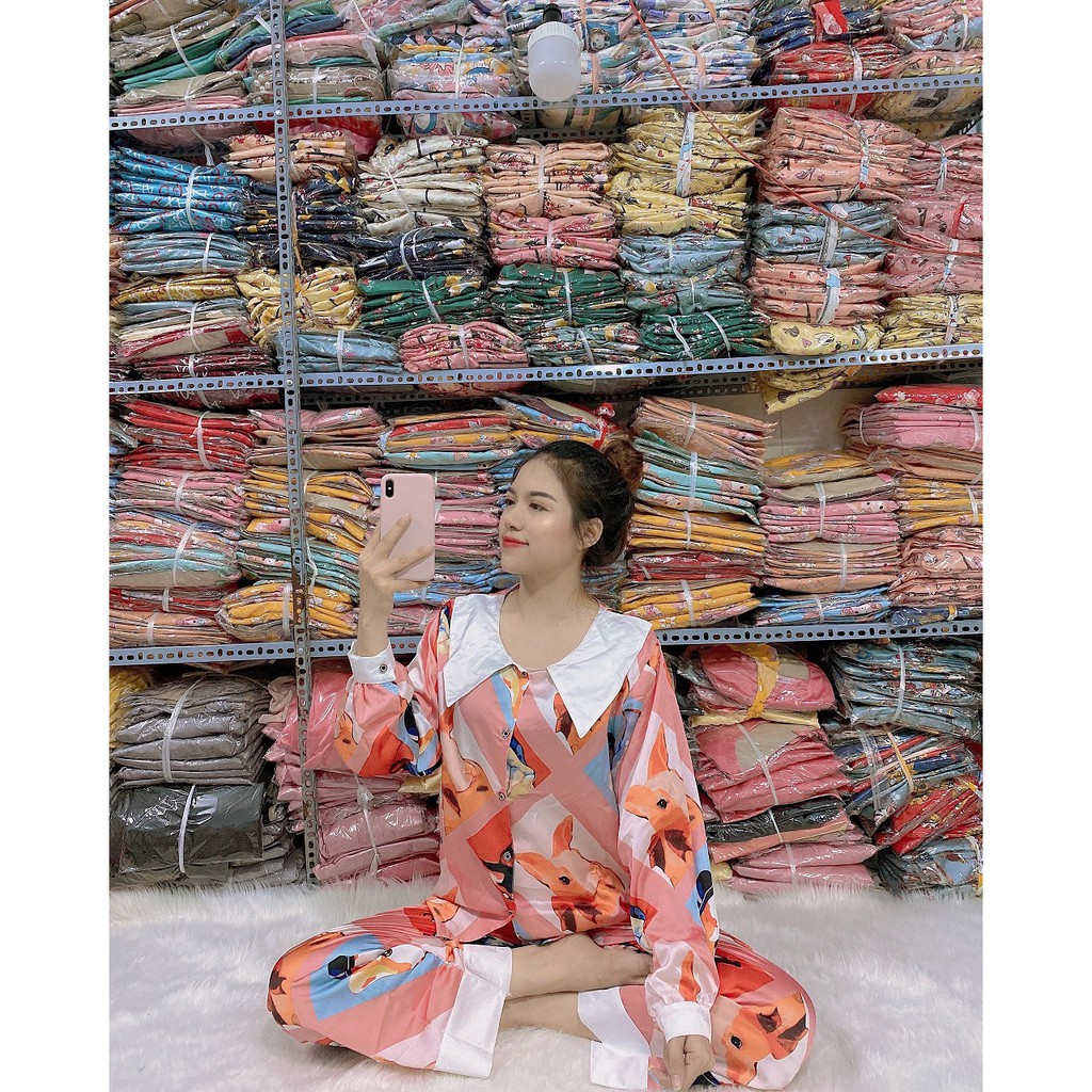SATIN TIỂU THƯ TAY PHỒNG ( TAY DÀI QUẦN DÀI ) | BigBuy360 - bigbuy360.vn