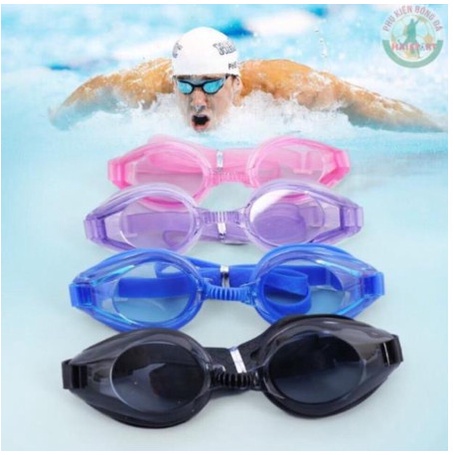 Kính Bơi Trẻ Em Người lớn không gọng chống nước, chống nắng chống tia UV kèm bịt tai cao cấp