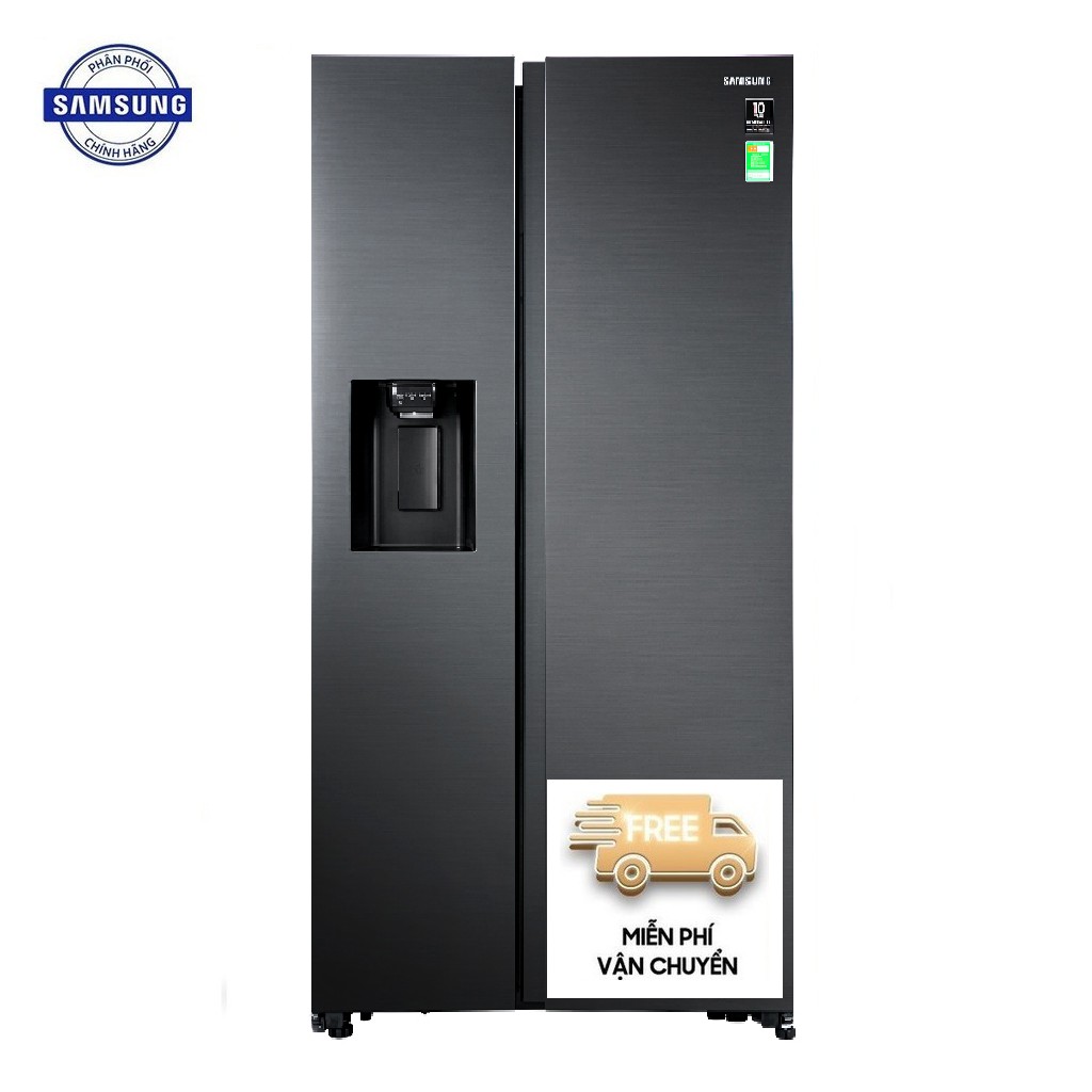 Tủ lạnh Samsung Inverter 617 lít RS64R5301B4/SV  Làm lạnh nhanh Làm đá nhanh Làm đá tự động Lấy nước bên ngoài
