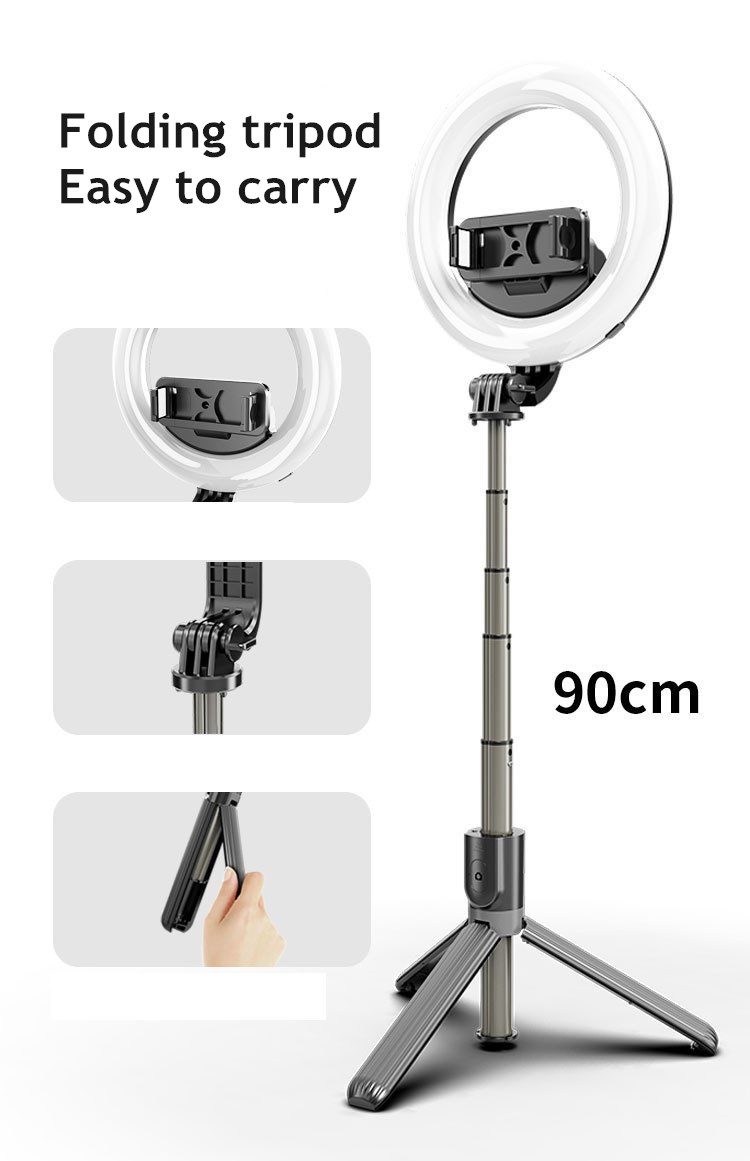 Led Lights Ring Light with Tripod Stand Wireless Bluetooth Selfie Stick For Selfie / TV / Live / Tik Tok