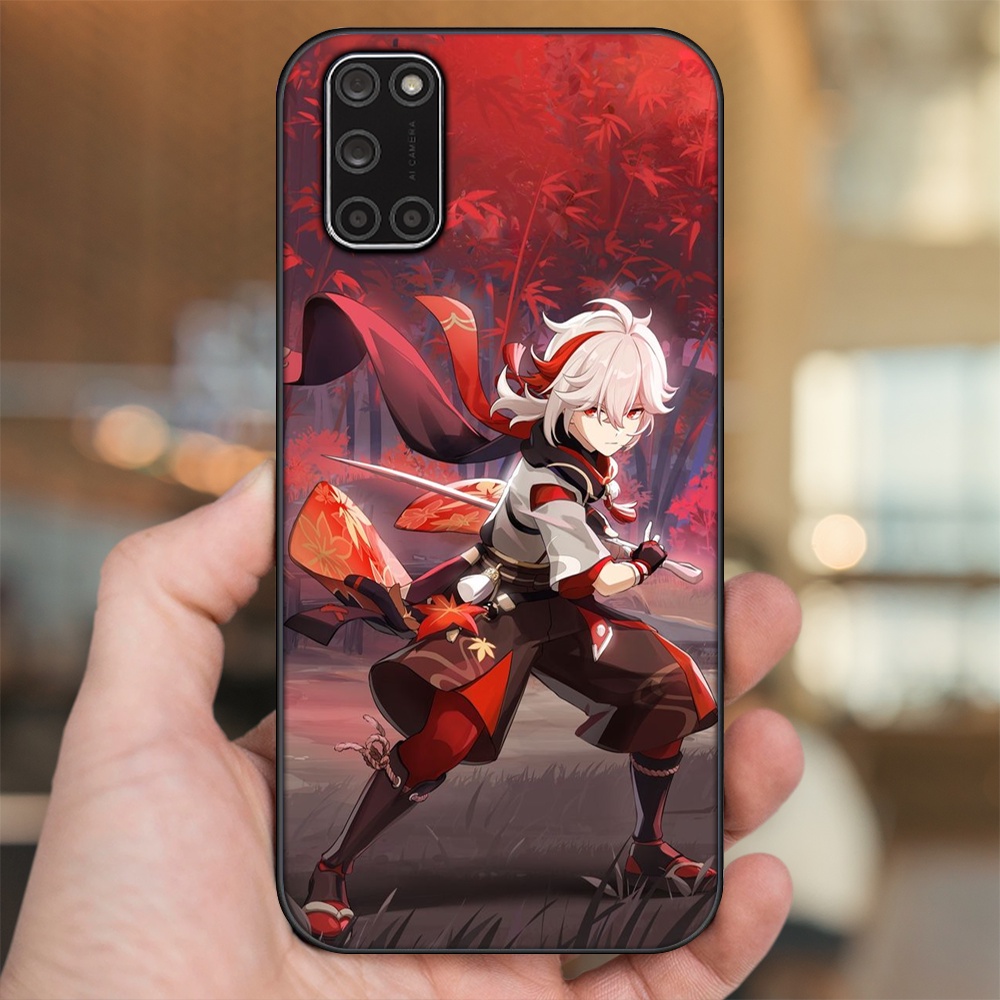 Ốp lưng Oppo A52, A92 viền đen in hình Kazuha Genshin Impact