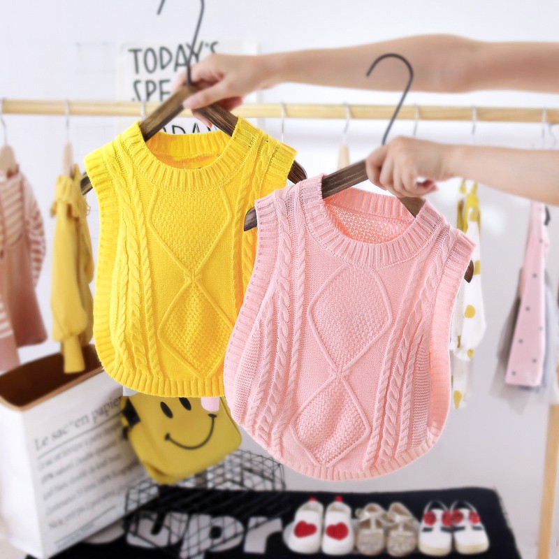 Áo Dệt Kim Sát Nách Cổ Tròn Màu Trơn Thời Trang Xuân Thu Mới❤Kho Sẵn Sàng ❤Bán Buôn Áo Len Dễ Phối Đồ