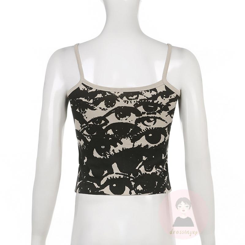 Áo Tank Top Hai Dây In Họa Tiết Thời Trang Cho Nữ