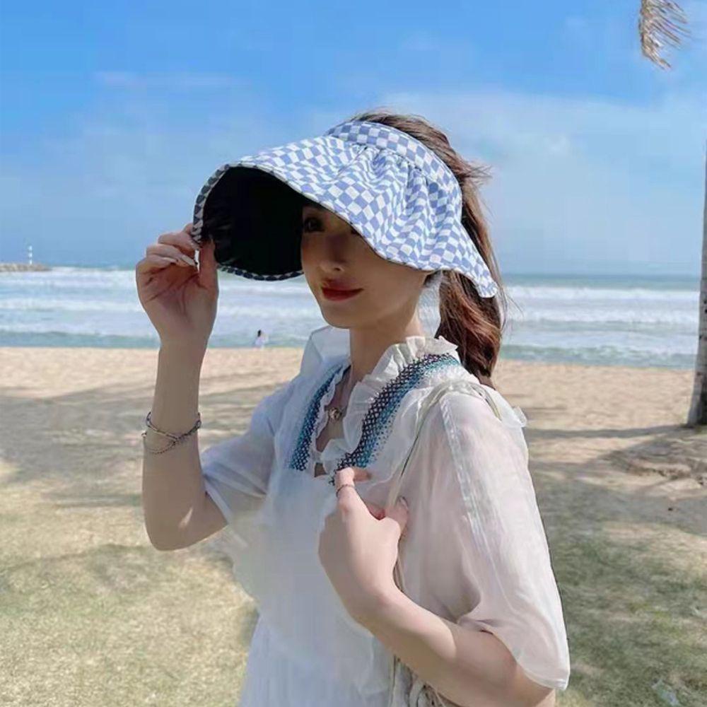 NICKOLAS Mũ Rộng Vành Chống Nắng Họa Tiết Kẻ Sọc Thời Trang Đi Biển Cho Nữ