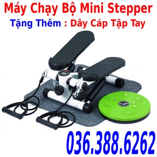 Combo Máy chạy bộ đi bộ mini stepper + dây cáp co giãn + dầu bôi trơn dự phòng - Bảo hành 12 tháng