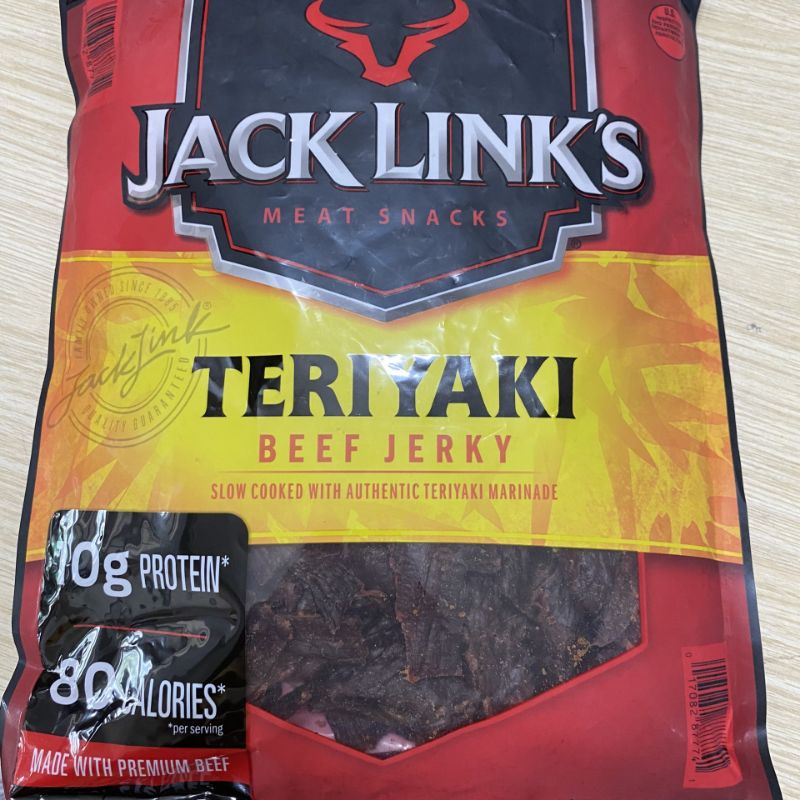 454g Beef Jerky JACK LINK'S Thịt bò khô nguyên chất : Made in USA