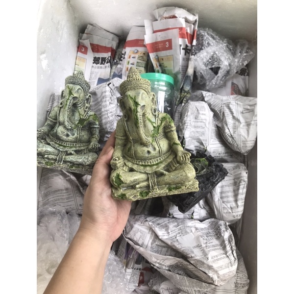 Tượng Thần Voi GANESHA Trang Trí Hồ Bán Cạn, Hồ Cá Tép, Thuỷ Sinh Siêu Đẹp