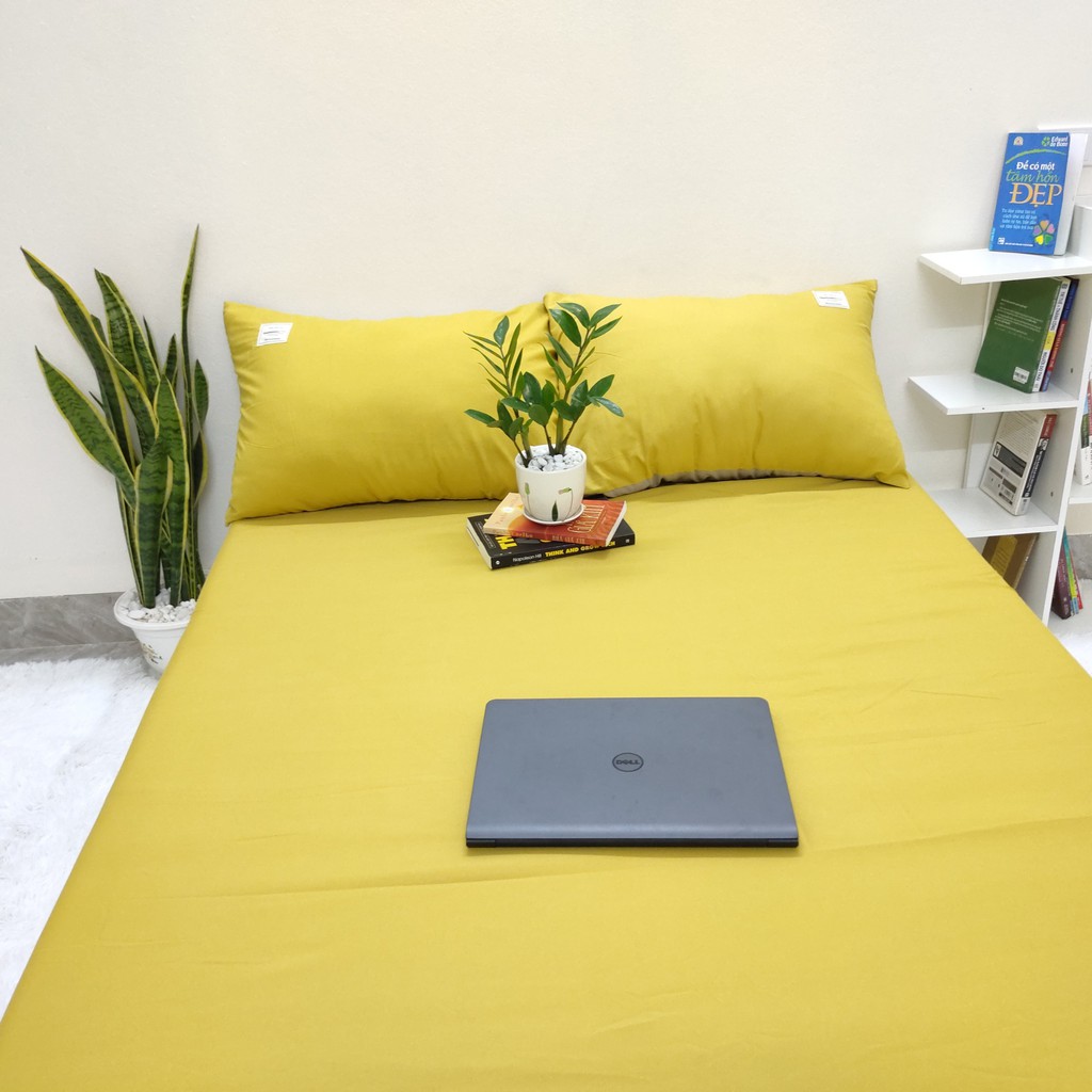 Ga và vỏ gối Màu Trơn, Basic SUNNY Bedding mềm mịn, thấm hút mồ hôi cho ga drap M2, M4, M6,M8,2m2 chất liệu Cotton Tici