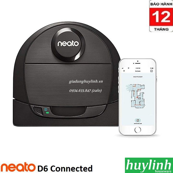 FREESHIP Robot hút bụi Neato D6 Connected - Điều khiển Smartphone - Chính hãng