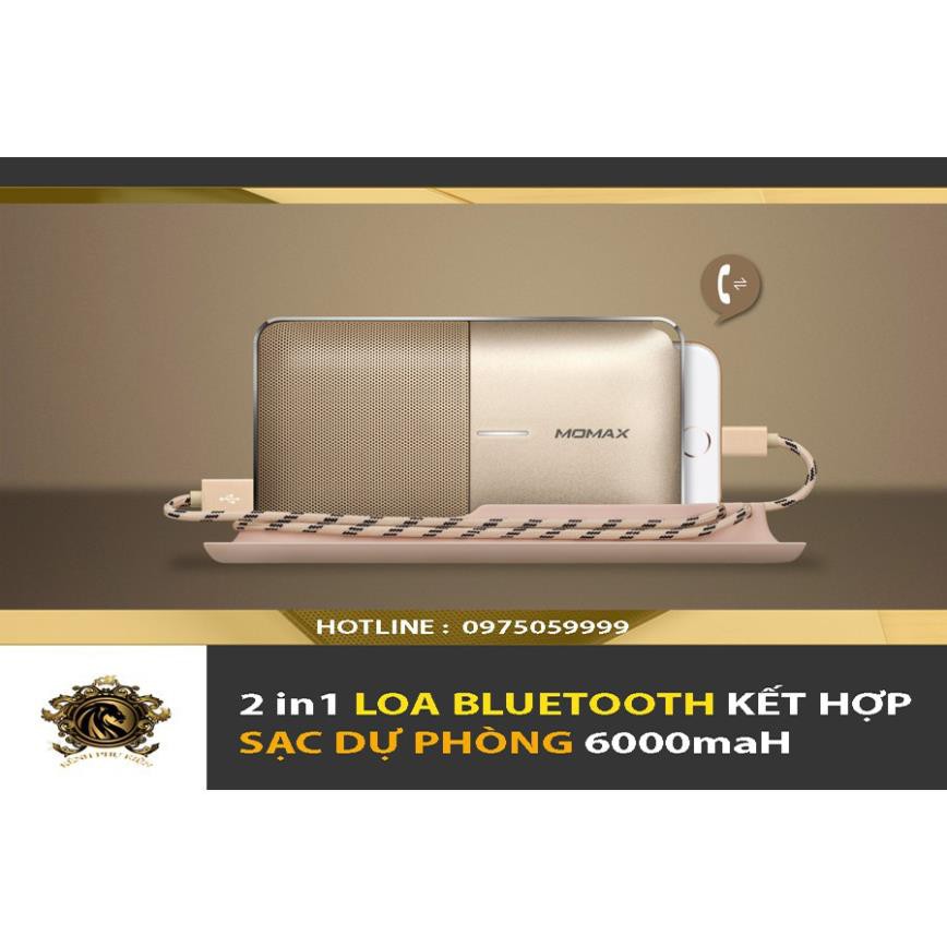 Loa Bluetooth Momax Zonic Kiêm Sạc Dự Phòng 6000mAh