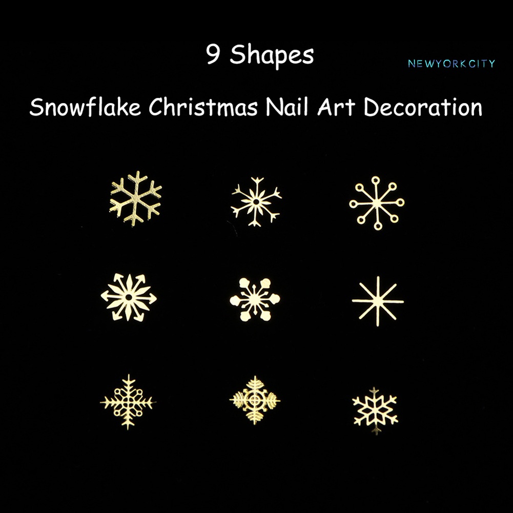 Hộp 90 Hạt Kim Sa Hình Bông Tuyết Trang Trí Móng Tay