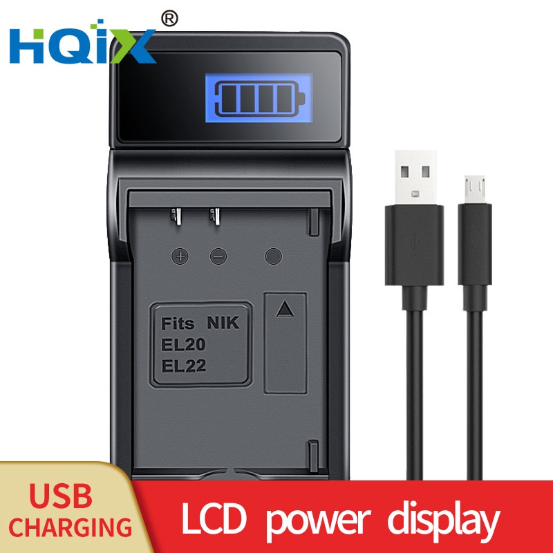 HQIX Thích Hợp Cho Máy Ảnh Nikon Coolpix A AW1 J1 J2 V3 Sạc Pin EN-EL20