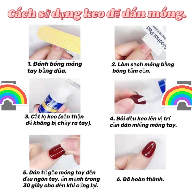 🍒🍒Móng tay giả gắn nơ sẵn Xinh Xắn_HÌNH THẬT 🍒🍒