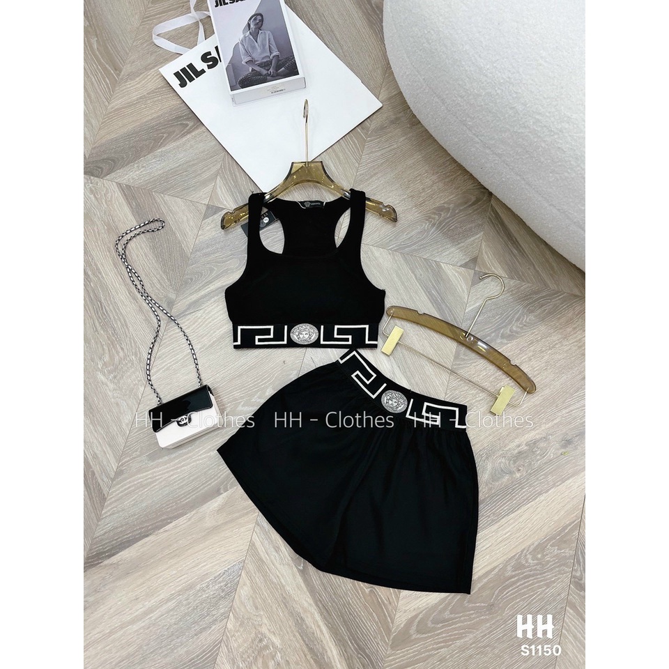 Sét bộ đùi phối áo 3 lỗ chất liệu thun gân thời trang nữ năng động trẻ trung phù hợp mọi phong cách