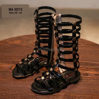 Sandal Chiến Binh Màu Đen Cho Bé Gái XD15  -  Đậu Đậu Shop