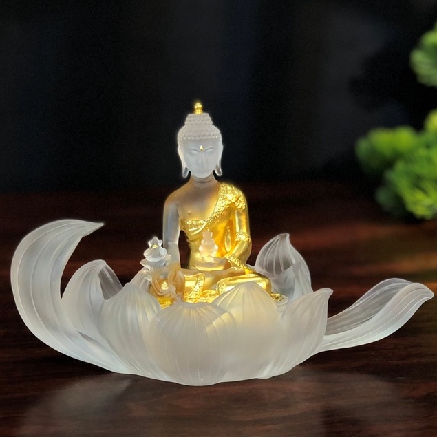 Dược Sư Lưu Ly Tượng Phật Mật Tông - Người Gieo Duyên -  Màu Trắng