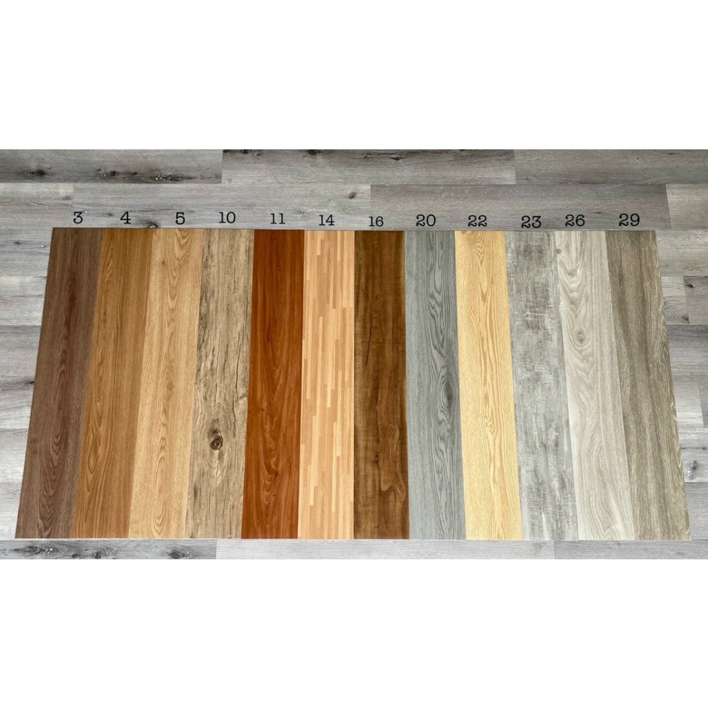 Sàn Nhựa Giả vân Gỗ - Tự Dán cả tường và nền - Kích Thước 91,5x15,4 cm