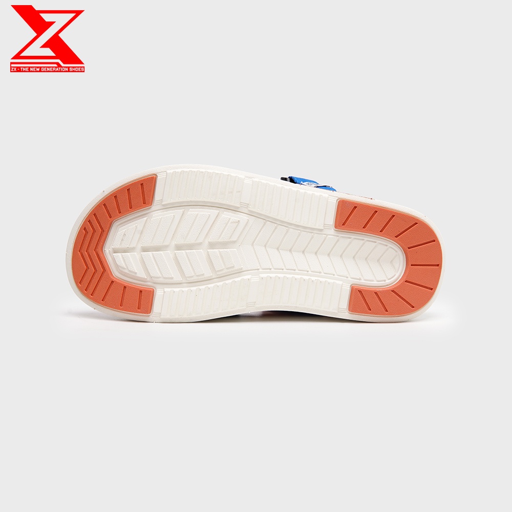 Giày xăng-đan nữ ZX Unisex Shoes ZX 3715 Orange Blue 3 quai phối khóa đế EVA Phylon 3 lớp