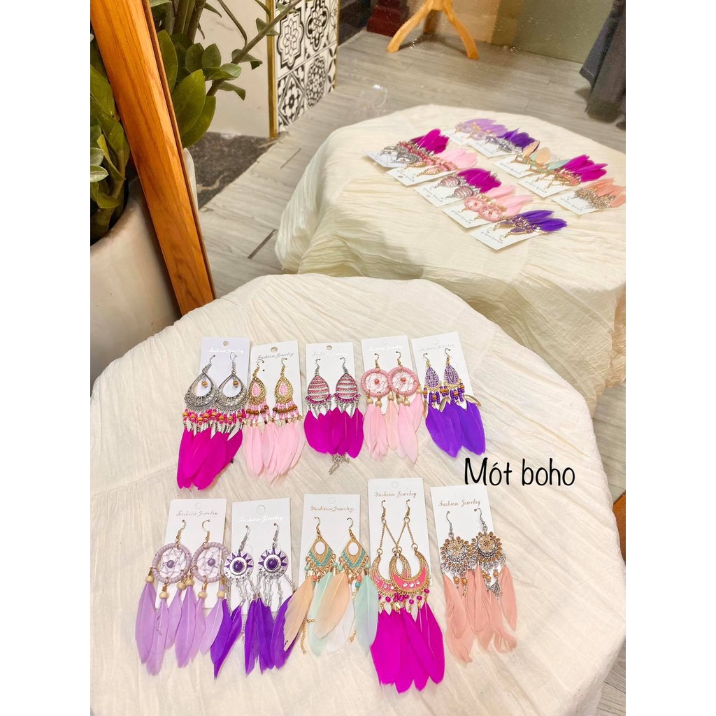 Bông tai Boho sặc sỡ
