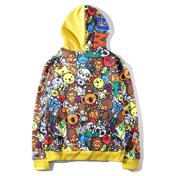 Mới Áo Khoác Hoodie BAPE Họa Tiết Rằn Ri