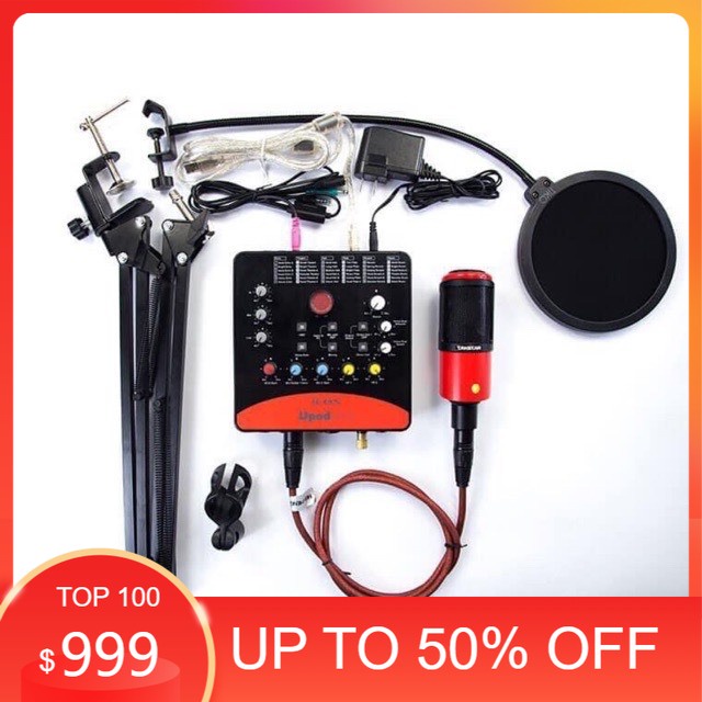 Combo thu âm, livestream chuyên nghiệp: Mic PC K320, Soundcard Icon Upod Pro