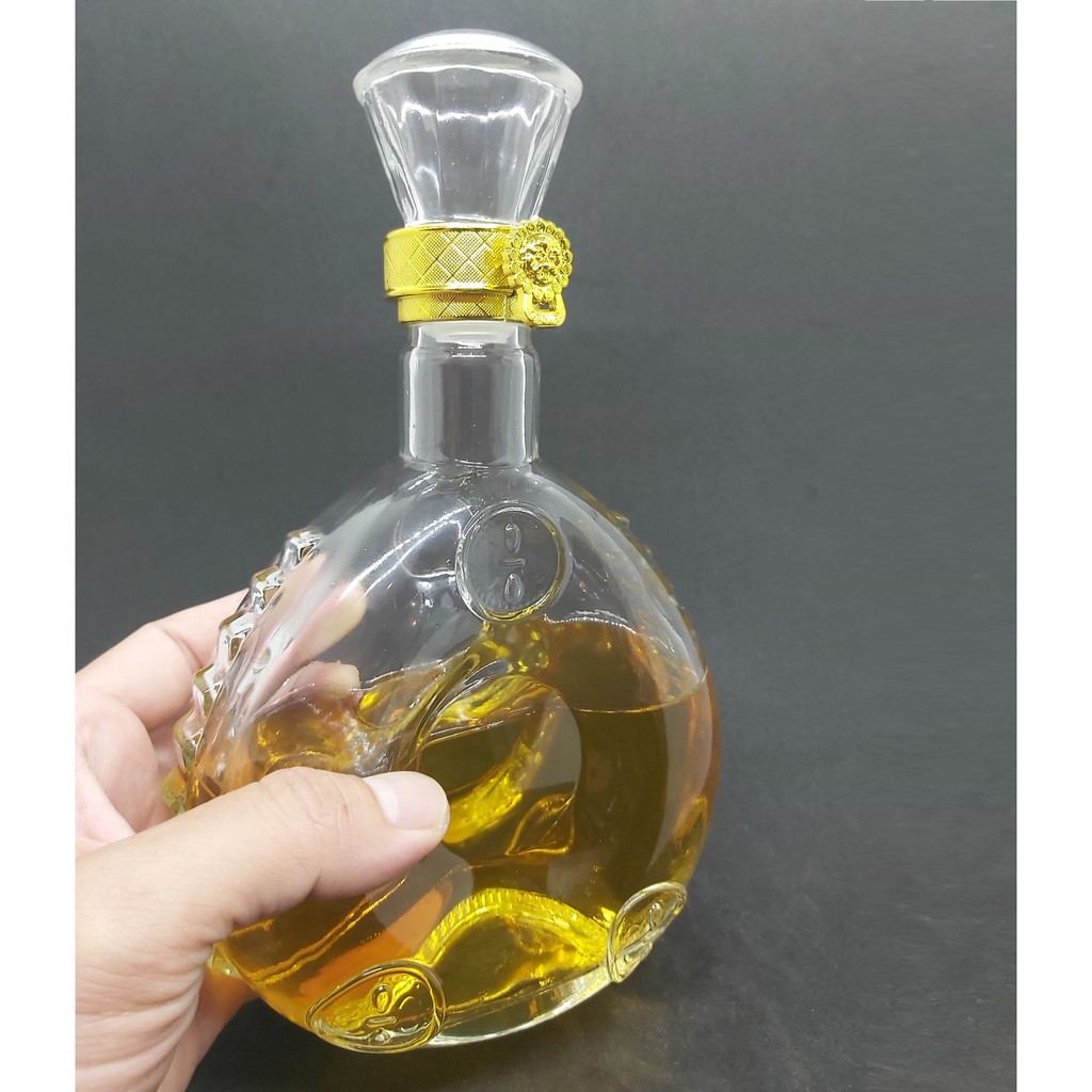 Chai thủy tinh đựng rươu 500ml XO đồng xu may mắn - Bình thủy tinh 500ml (C2)