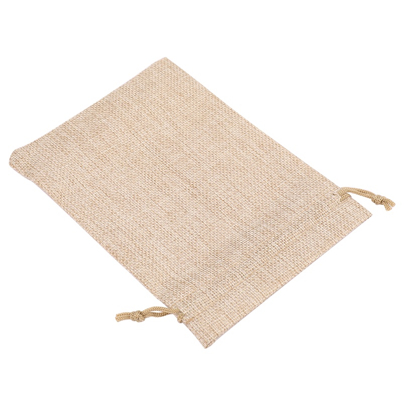 Set 100 Túi Dây Rút 13x18cm Chất Liệu Vải Bố Dùng Để Đựng Quà / Trang Sức Đa Năng Tiện Dụng