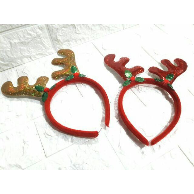 Bờm noel sừng tuần lộc có 2 màu cho bé [Siêu hot]