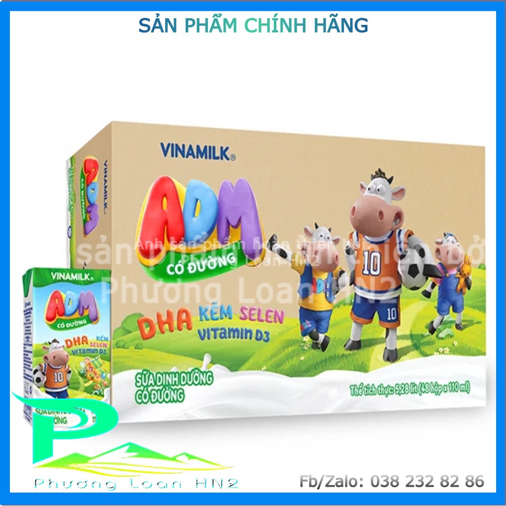 Sữa dinh dưỡng Có Đường Vinamilk ADM 110ml [Ko kèm KM]