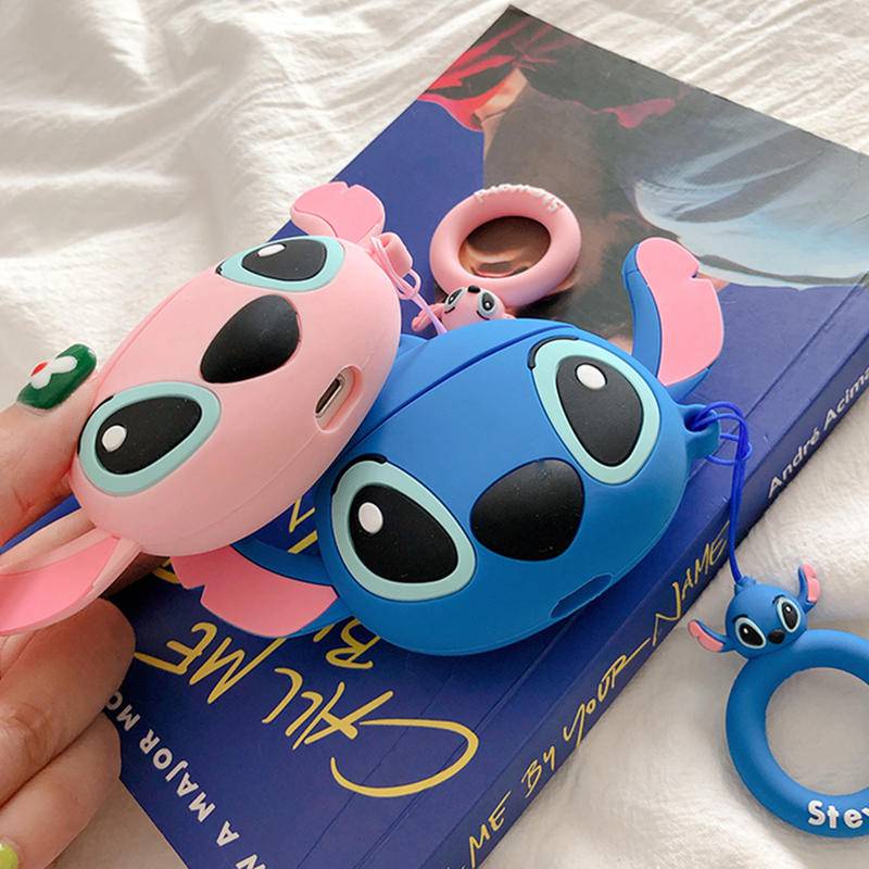 Vỏ Bảo Vệ Hộp Sạc Tai Nghe Airpods Bằng Silicon Mềm Họa Tiết Hoạt Hình 3D Dễ Thương