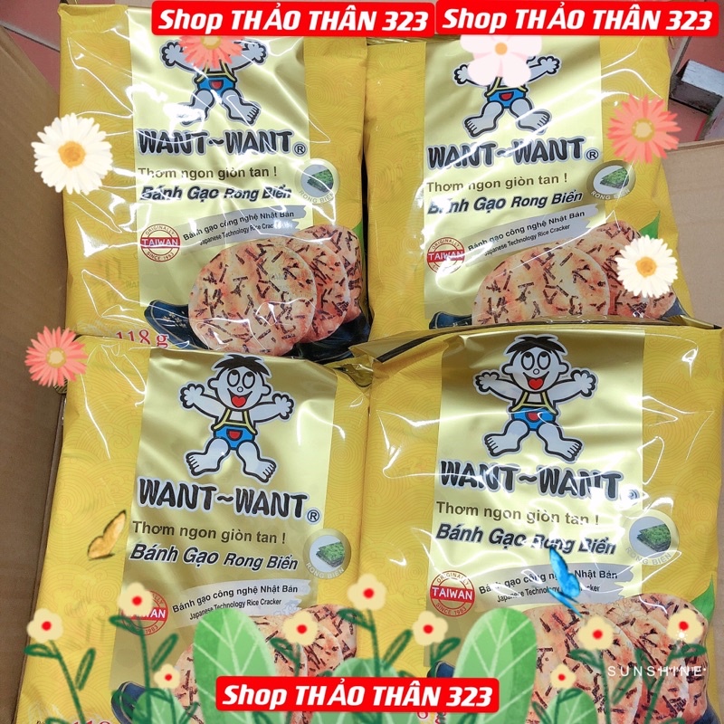 BÁNH GẠO RONG BIỂN WANT-WANT ĐÀI LOAN 🇹🇼 118g