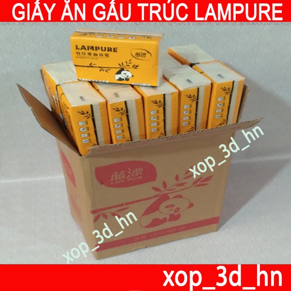 Thùng 30 gói Giấy ăn Gấu Trúc hiệu Lampure Siêu Dai, Siêu mềm, Siêu thấm