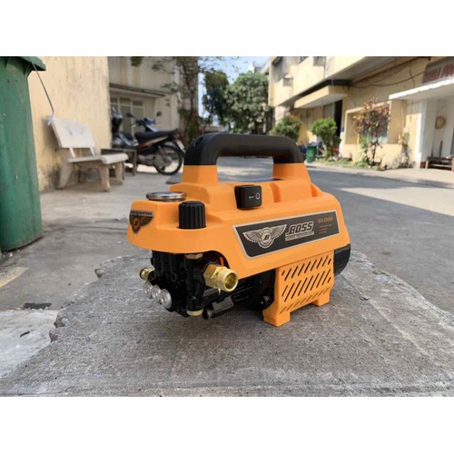 máy rửa xe mini áp lực cao áp cho gia đình BOSS 3000W máy xịt rửa điều hòa dây 15m bản 2021_máy rửa xe