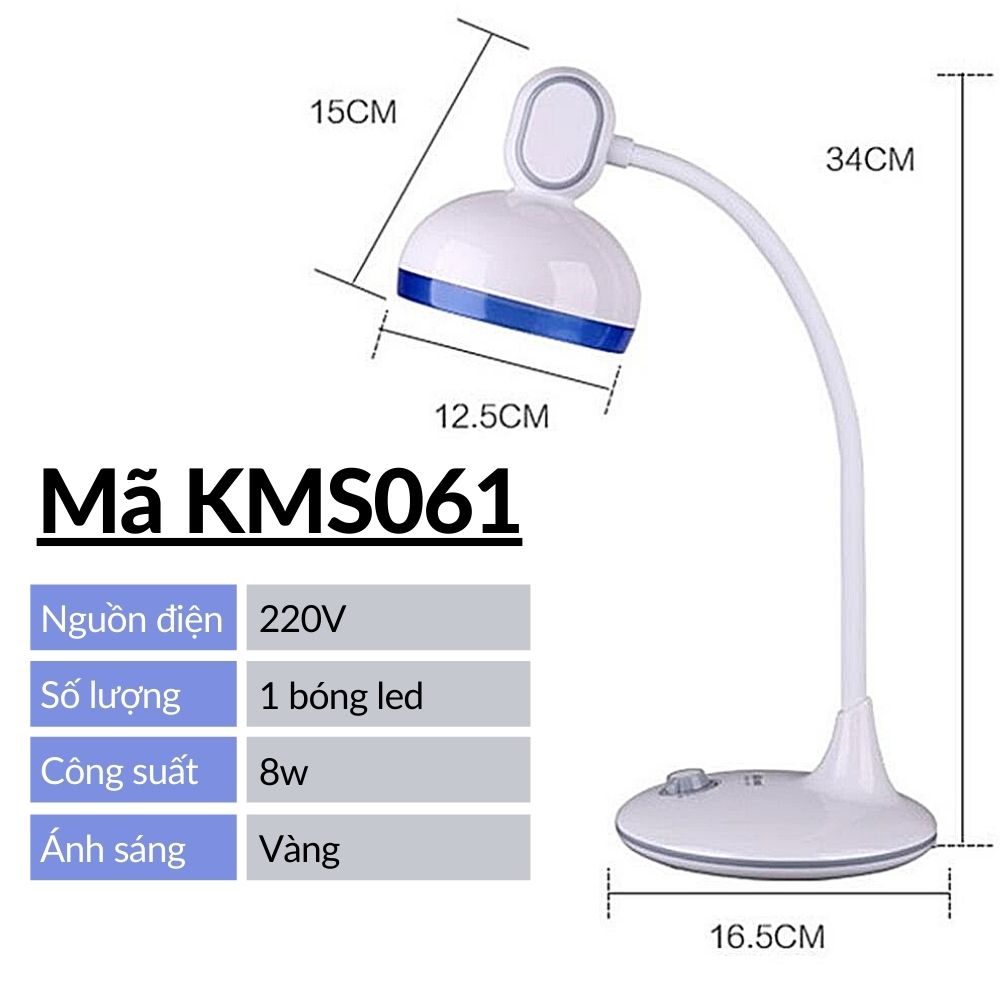 Đèn học kẹp bàn chống cận thị cỡ lớn chuyên nghiệp KMS059
