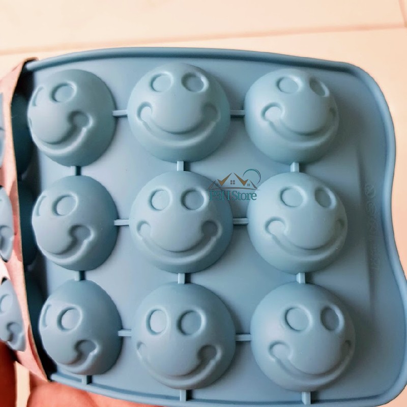 Khuôn socola Lock&amp;Lock khuôn làm đá hình mặt cười CKT222
