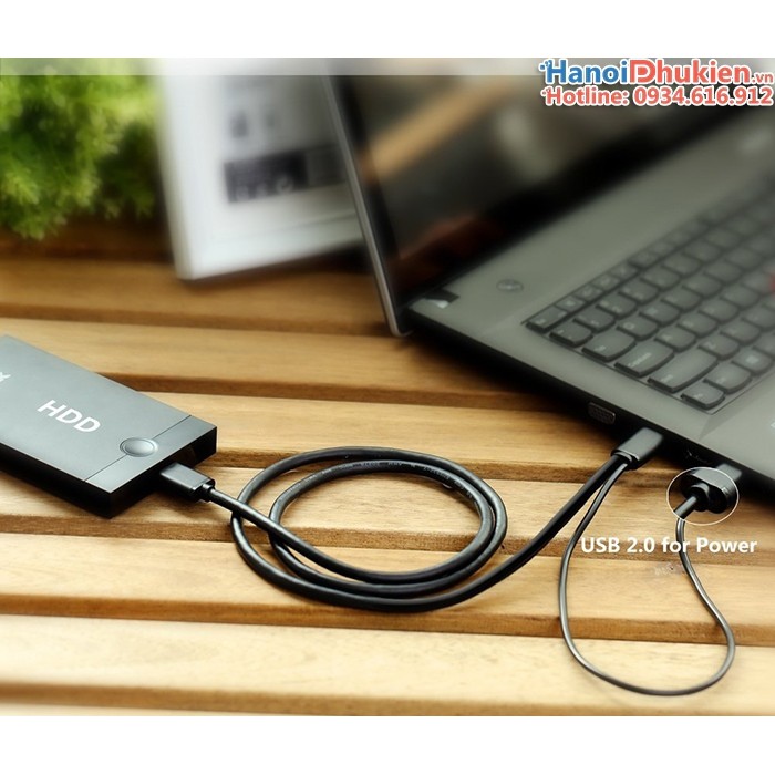 Cáp USB 3.0 cho ổ cứng cắm ngoài chữ Y hỗ trợ nguồn phụ dài 0.6M