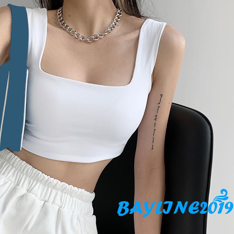 Áo Lửng Hai Dây Màu Trơn Thời Trang Nữ Tính