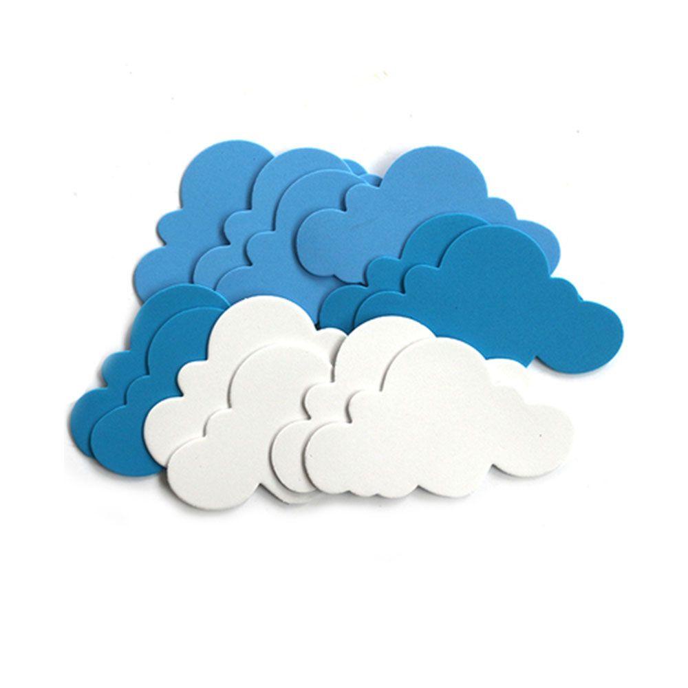 12 Sticker Dán Tường Hình Đám Mây Bằng Xốp EVA