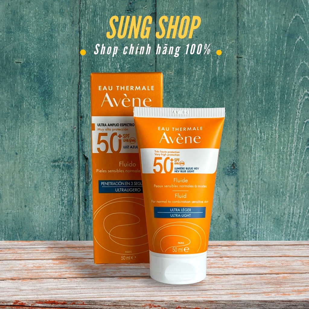 [Pháp] Kem chống nắng Avene quang phổ rộng chống ánh sáng xanh cho da nhạy cảm SPF50