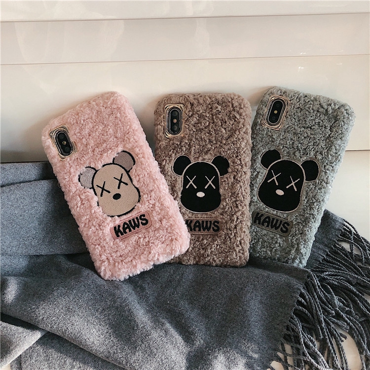 ☃Ốp Điện Thoại Thêu Hình Gấu Bông Dễ Thương Cho Iphone Xs max xr 11 pro max 6 8 7plus