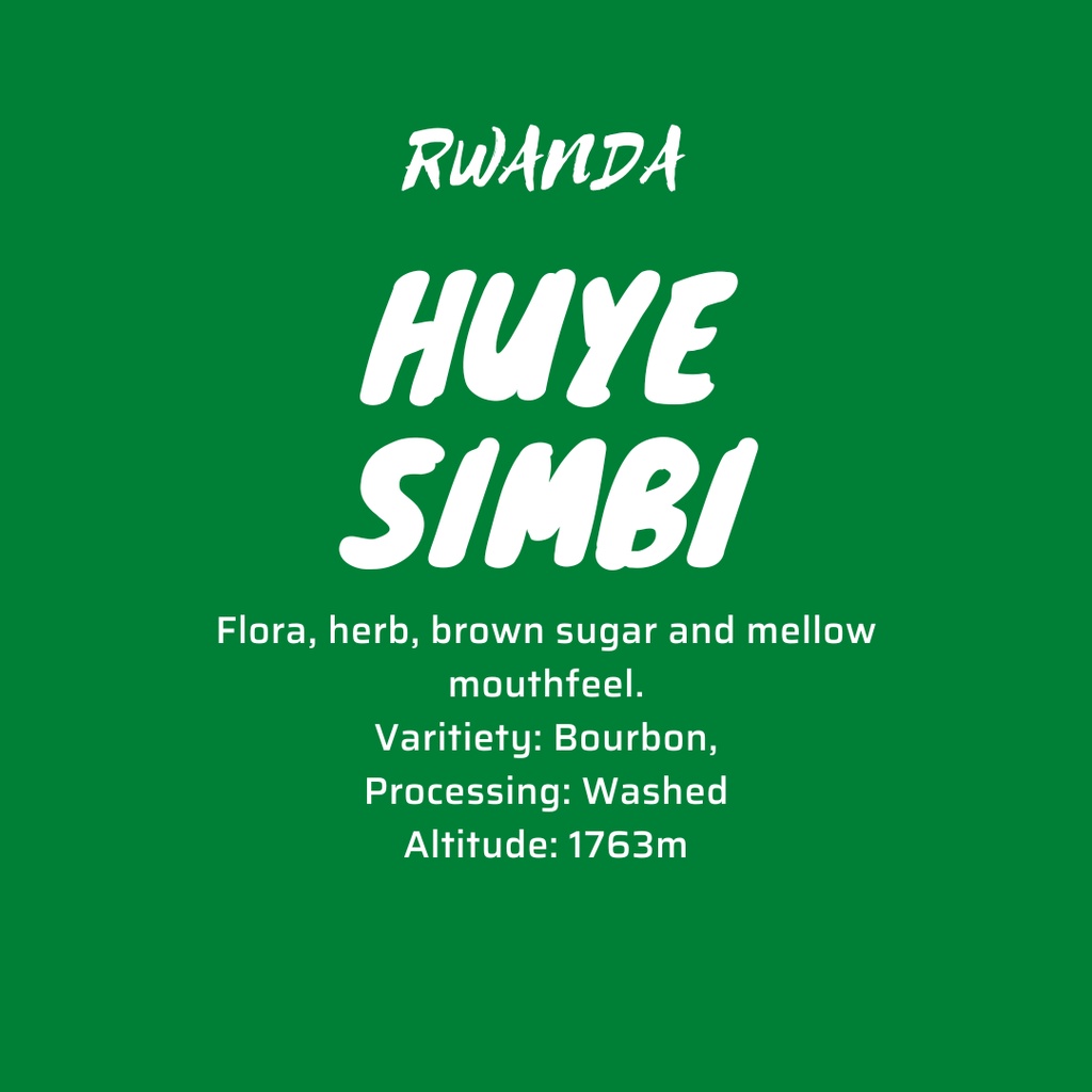 [Cà Phê Hạt Specialty] RWANDA HUYE SIMBI WASHED - COTERO Coffee, Drip, Coldbrew, Espresso..