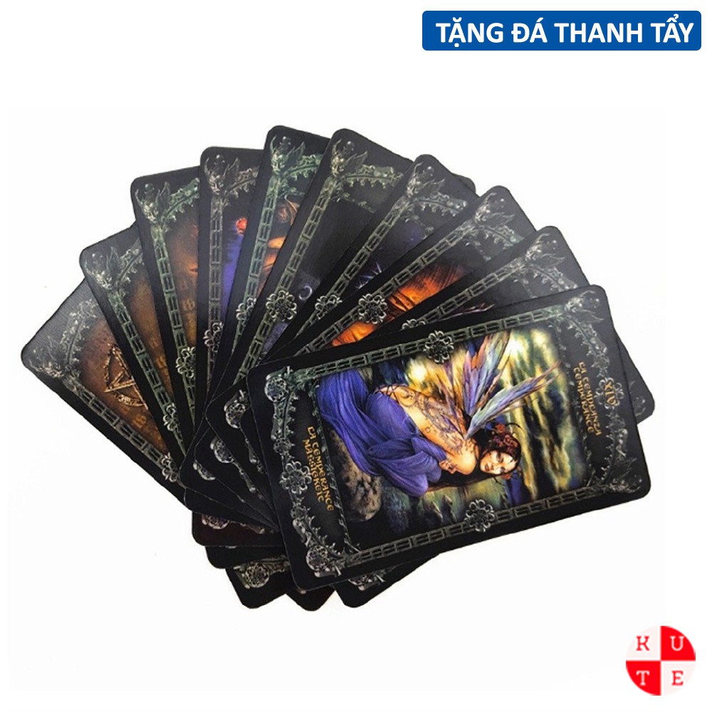 Bài Tarot 1977 England 78 Lá Bài Tặng Đá Thanh Tẩy C222