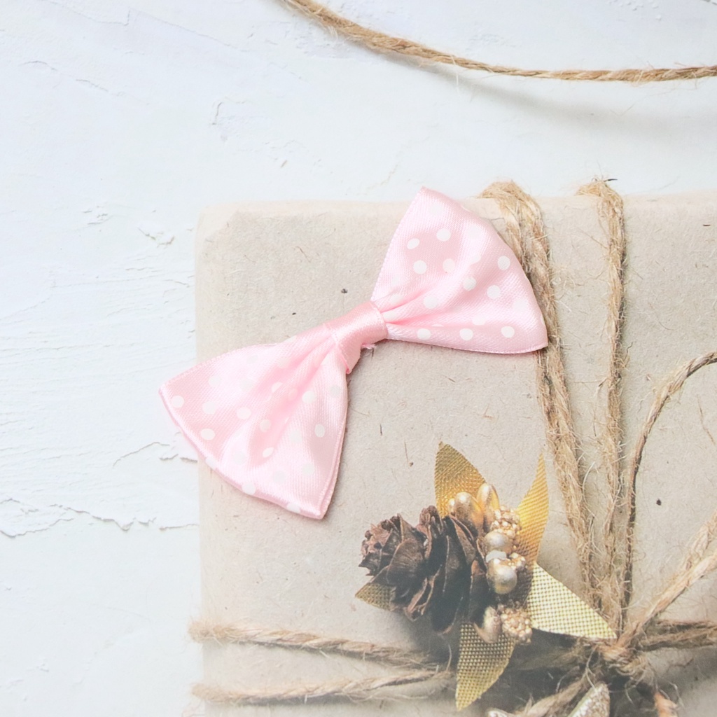 Set 10 Nơ CHẤM BI Giáng Sinh Trang Trí Noel