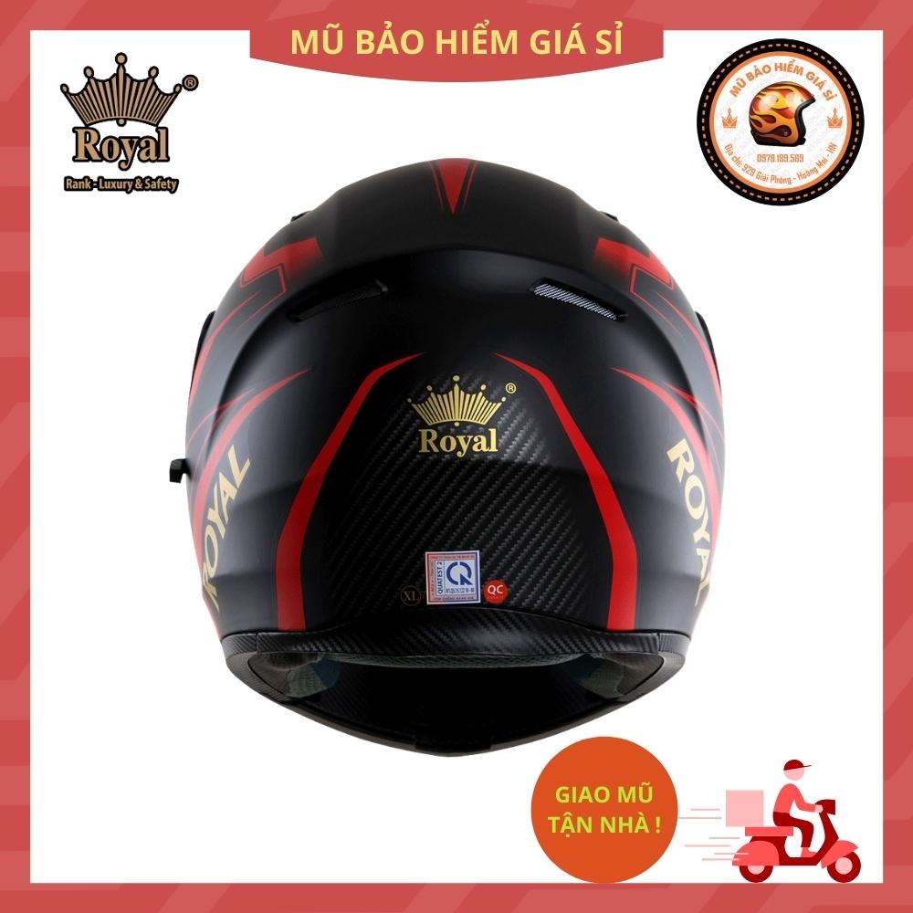 Mũ bảo hiểm Fullface lật hàm 2 kính Royal M179 tem