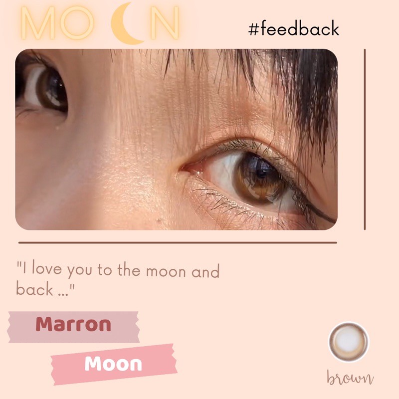 [ Lens hàn quốc ] [ HÀNG MỚI VỀ ] KÍNH ÁP TRÒNG MARRON MOON - Ánh trăng khuyết trong trẻo