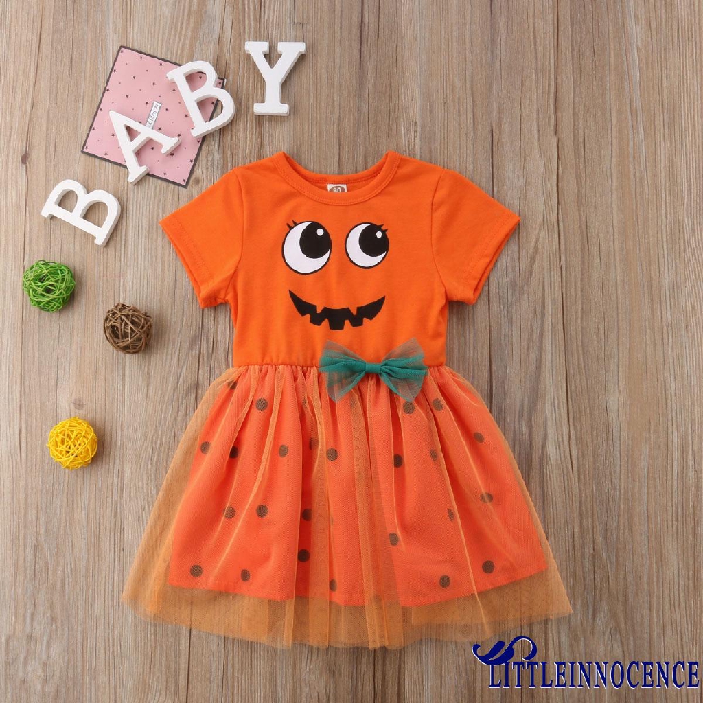 Đầm hình bí ngô haloween xinh xắn dành cho bé gái