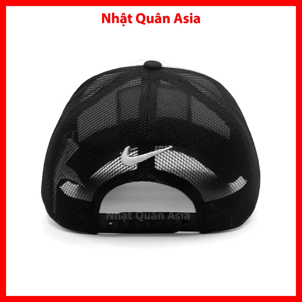 Nón Nike trắng đen phối lưới logo thêu - Nhật Quân Asia nhatquanasia capman nón đẹp